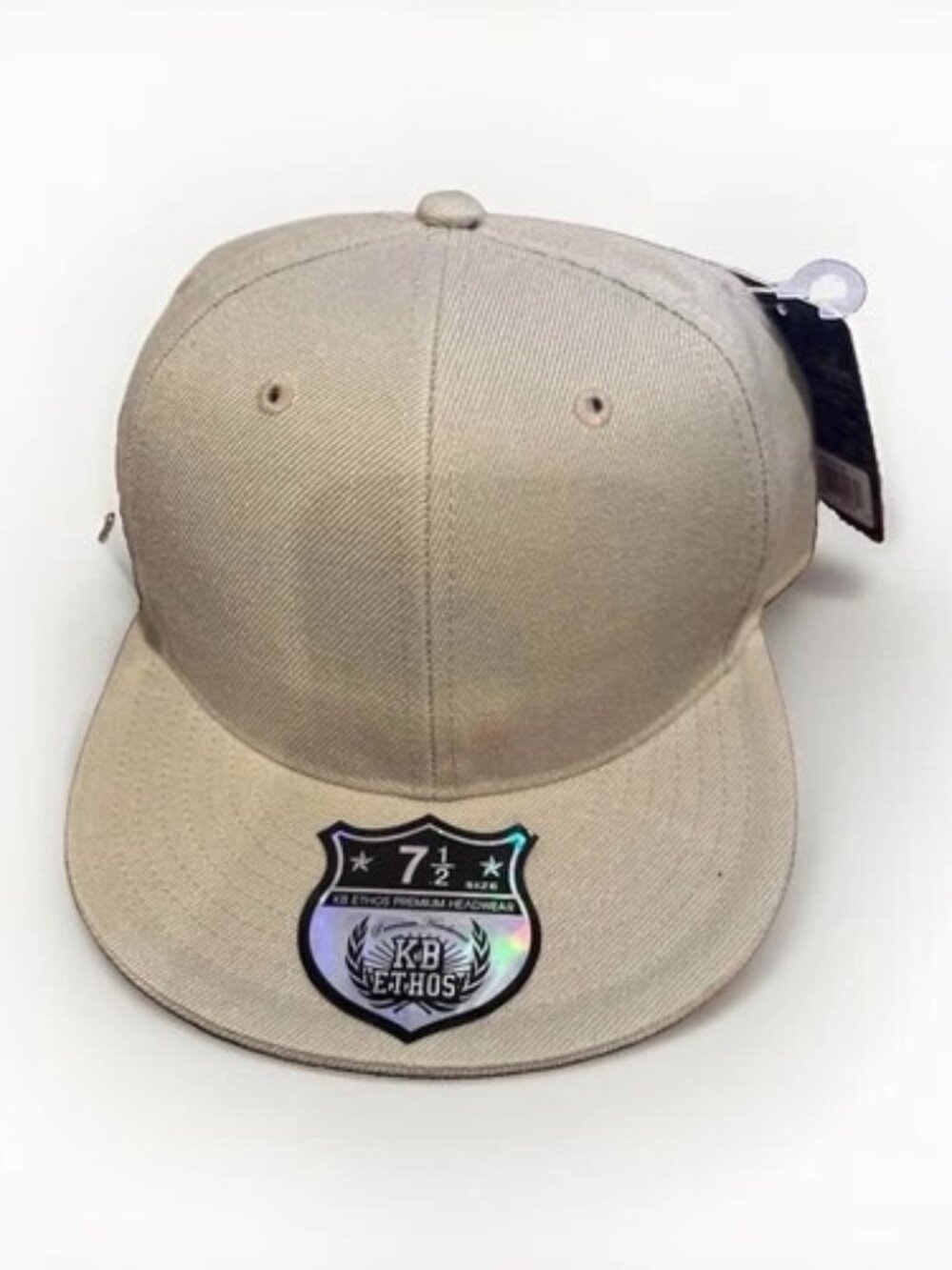 Men's KB ETHOS Premium Solid Fitted Cap Baseball Cap Hat Flat Brim Size 7.5 NEW